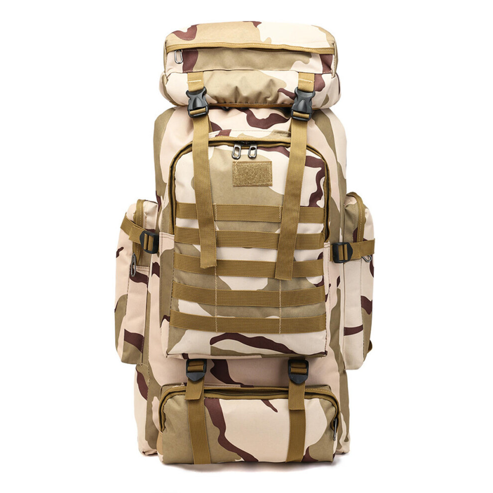 (camouflage 2) 80L Molle Tactical Bag Outdoor Traveling Camping Hiking Military Rucksacks Backpack Camouflage Bag