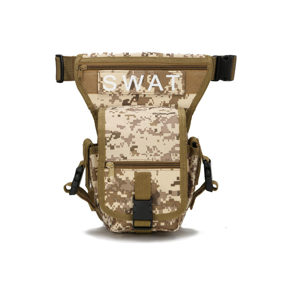 (Desert Digital) SWAT Hunting Multifunctional Tactical Multi-Purpose Bag Vest Waist Pouch Leg Utility Pack