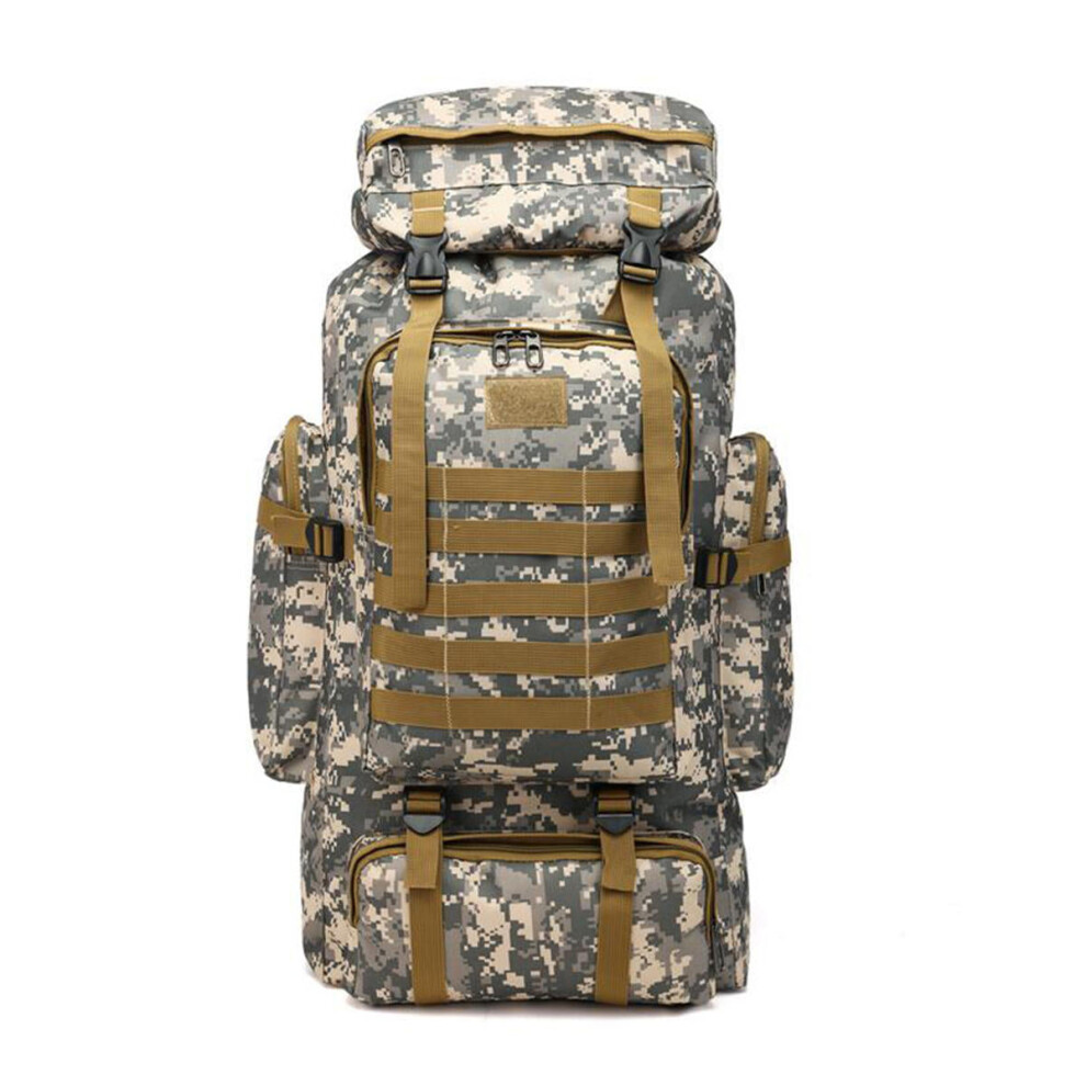 (camouflage 1) 80L Molle Tactical Bag Outdoor Traveling Camping Hiking Military Rucksacks Backpack Camouflage Bag