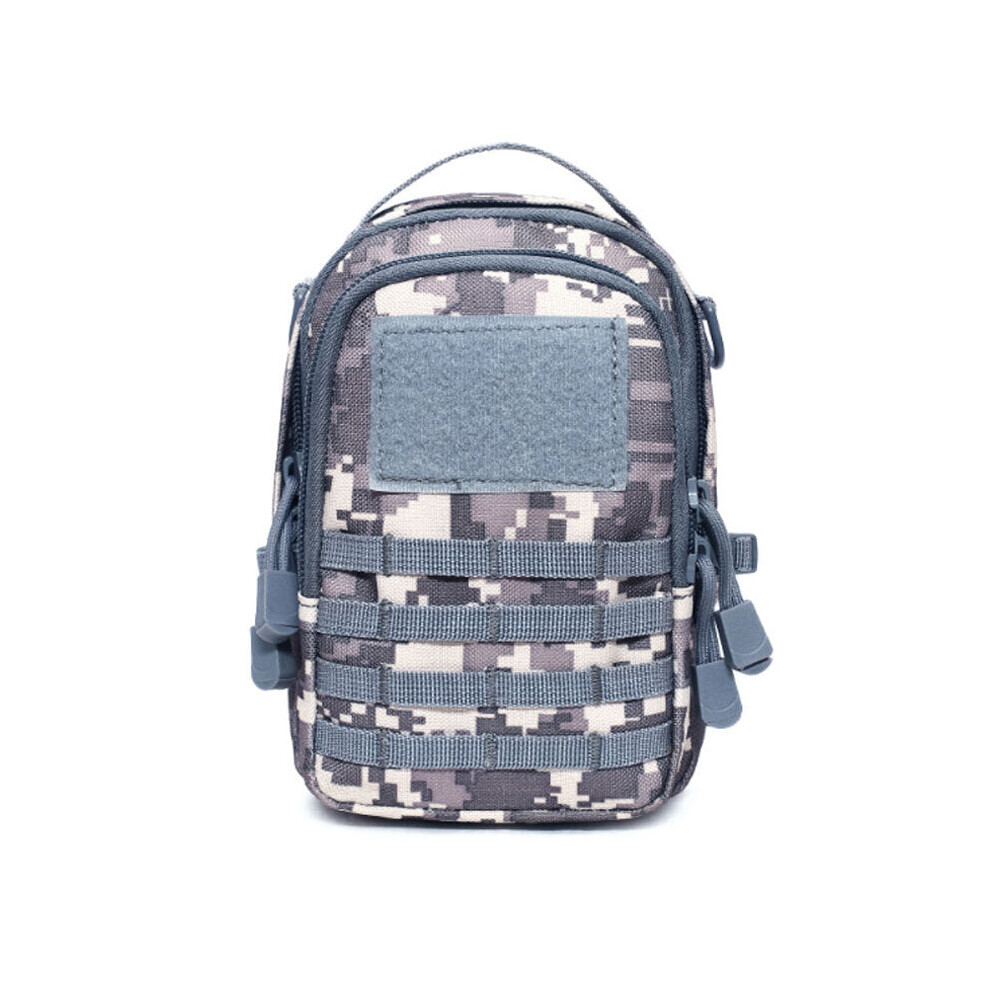 (ACU Camouflage) 8'' Nylon Tactical Molle Phone Pouch Waist Pack Bag Combat Military EDC Gadget Hunting Pouch Outdoor Camping Bags Equipment