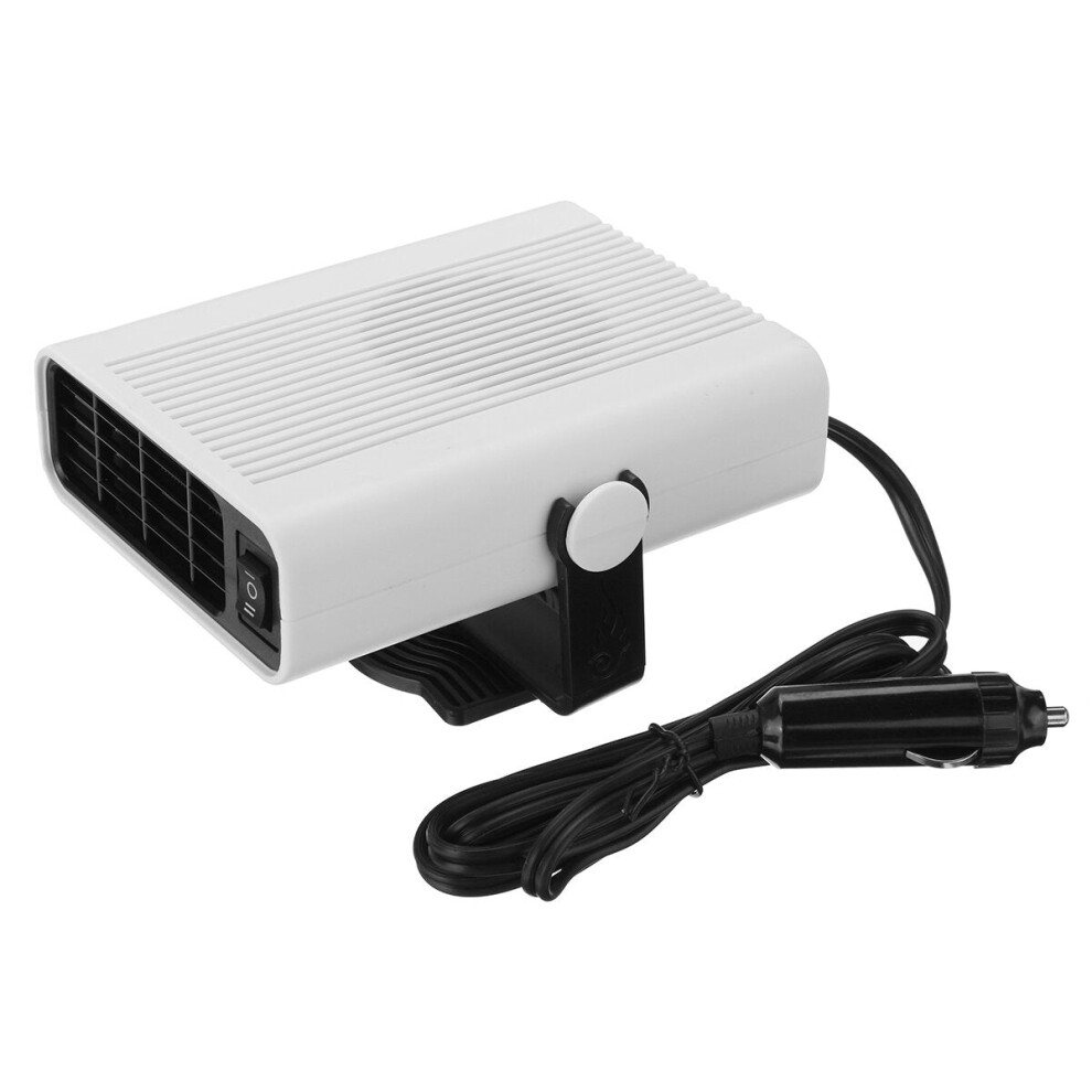 (, 24V) 12V/24V Electric Car Heater Fan Instant Heating Adjustable Heating/Cooling Defroster White 9499278685698