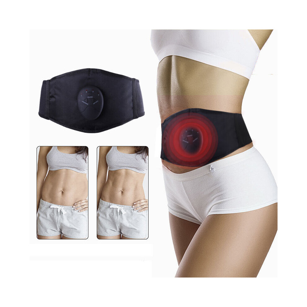 (Battery Type) 6-Modes Rechargeable EMS Abdominal Muscle Toner Waist Belt Fitness Abs Stimulator Electronic Body Shaping Belt