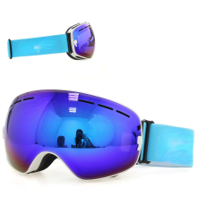 (Frame White) Ski Goggles Double Layers UV400 Anti-Fog Big Mask Glasses for Skiing Snowboard