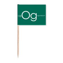 Chestry Elements Period Table Rare Gas Oganesson Og Toothpick Flags Marker Topper Party Decoration