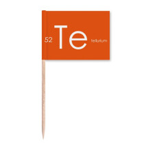 Chestry Elements Period Table Semetal Tellurium Te Toothpick Flags Marker Topper Party Decoration