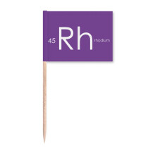 Chestry Elements Period Table Transition Metals Rhodium Rh Toothpick Flags Marker Topper Party Decoration
