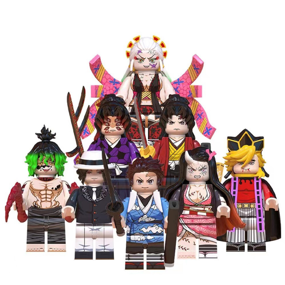Bonxaif (8Pcs-C) 24Pcs Demon Slayer Series Children's Toy Fit Lego