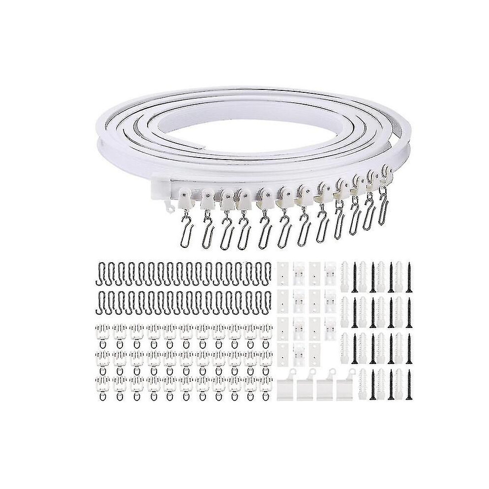 5 Meters Bendable Ceiling Curved Curtain Track Flexible Ceiling Curtain A
