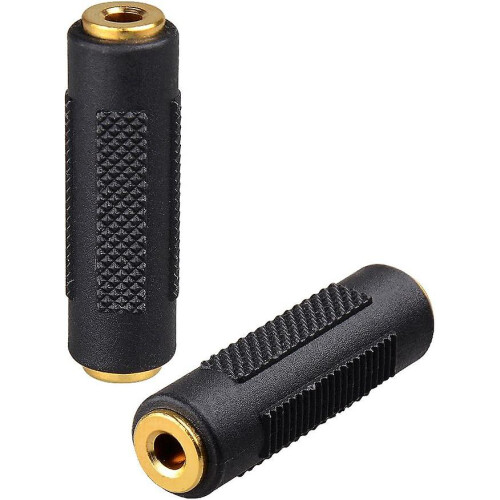 Audio Stereo Jack Female To Female Adapter Connectors 2pcs 3.5mm