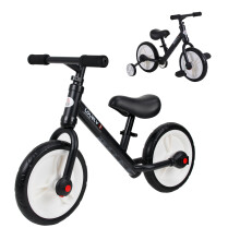 HOMCOM Kids Balance Training Bike Toy w/ Stabilizers For Child 2-5 Years Black