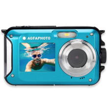 AGFA PHOTO Realishot WP8000 - Appareil Photo Numérique Étanche (Vidéo HD, Double écran LCD, Zoom Digital 16x) - Bleu