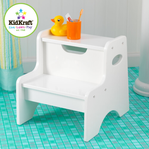 Two Step Stool - White 1