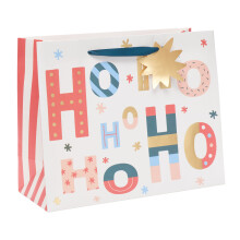 Ho Ho Ho Large Christmas Gift Bag Festive Xmas Gift Wrap Gifting Accessory
