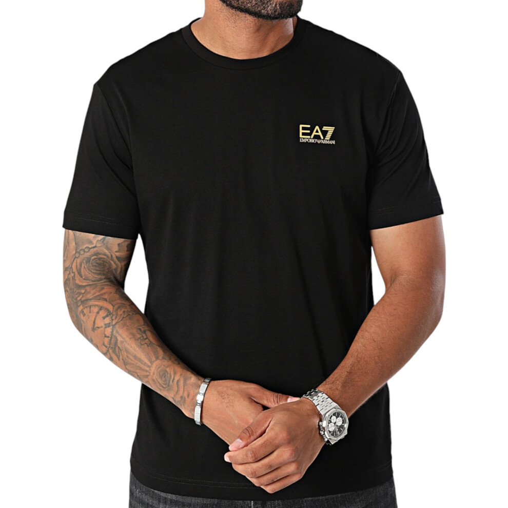 (Black, S) ARMANI EA7 8NPT18 Mens T Shirt Emporio Armani Tee Top
