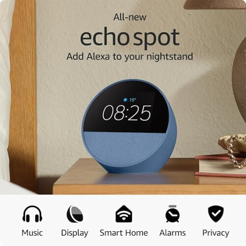 Amazon All-new Echo Spot (2024 release),  Ocean Blue