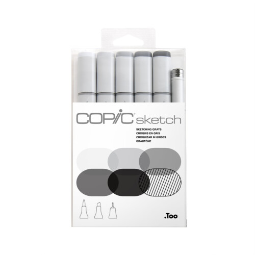 SKETCH MRKR SKTCH GRAYS 6STK