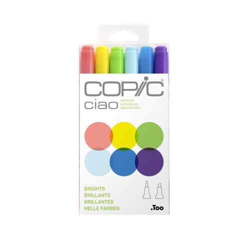 CIAO MRKR 6PC SET 1 BRIGHTS