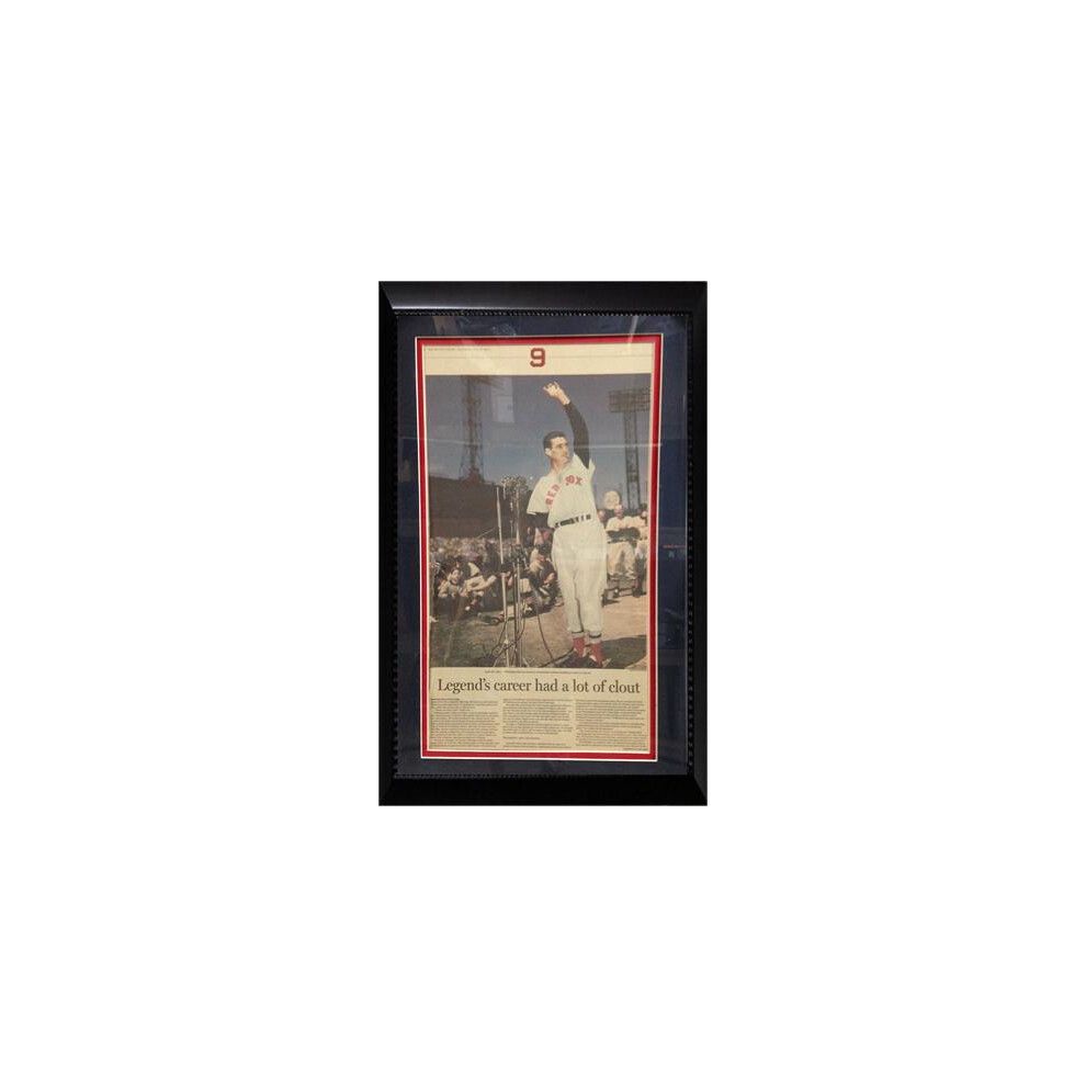 14x24 Zeitungsrahmen – Ted Williams Boston Red Sox