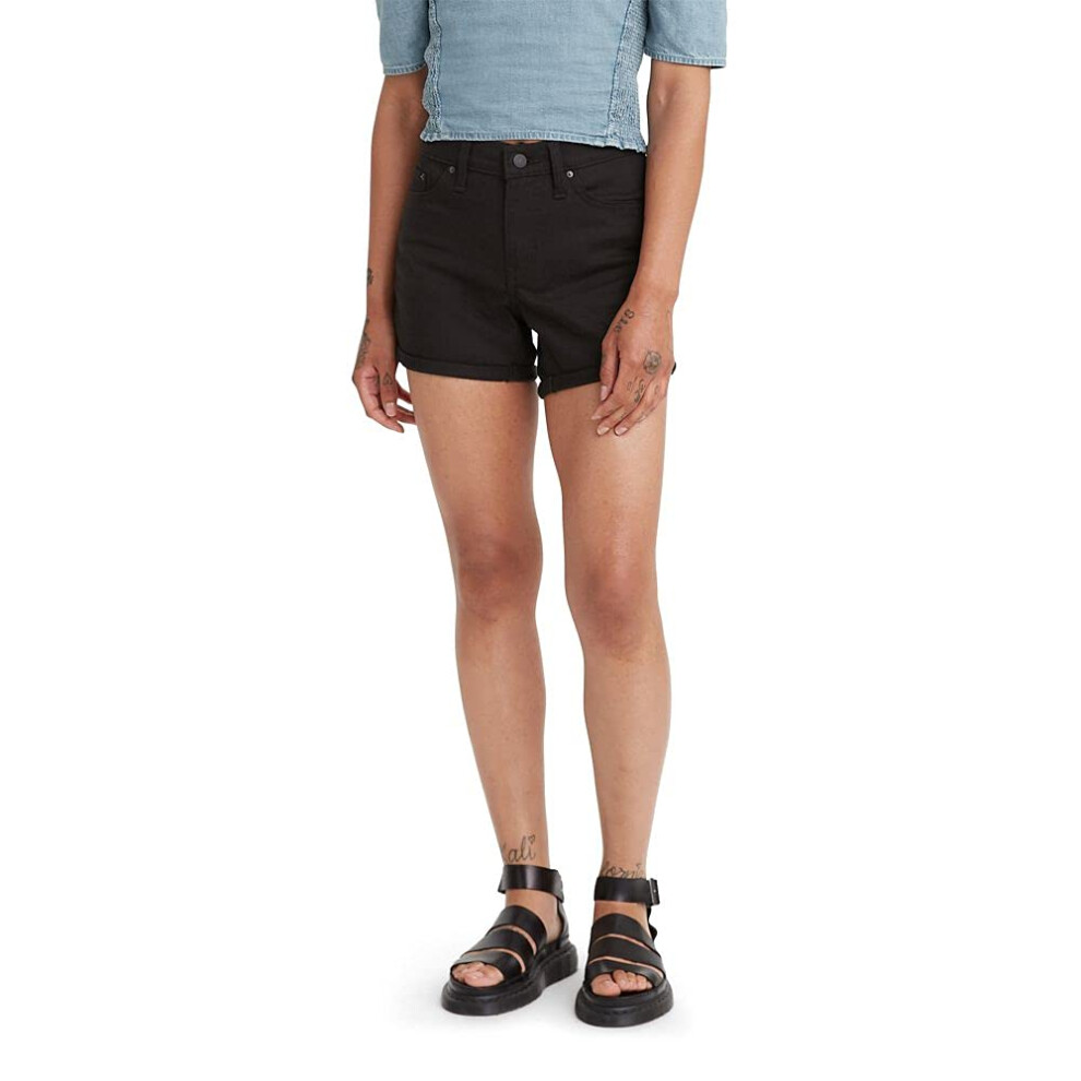 Levis Womens Mid Length Shorts  Black And Black  31