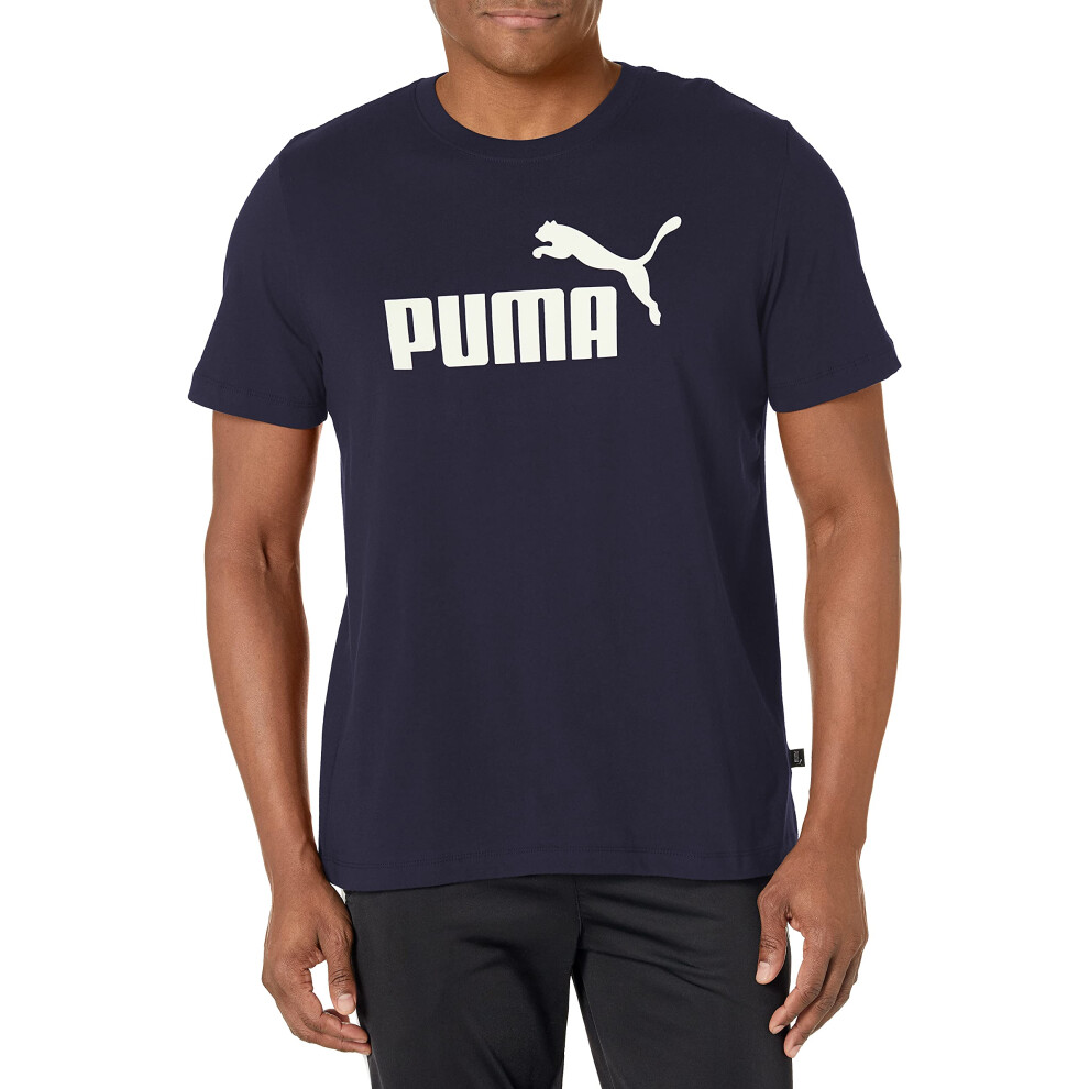 PUMA mens Essentials Tee T Shirt  Peacoat  Large US