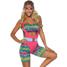 80's cardio cutie 4 pc inklusive - stor / flerfarvet