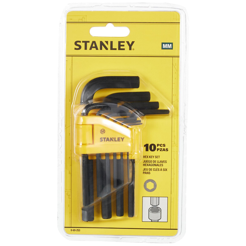 Stanley 0-69-253 Folding Key-Set (10-piece)  Silver