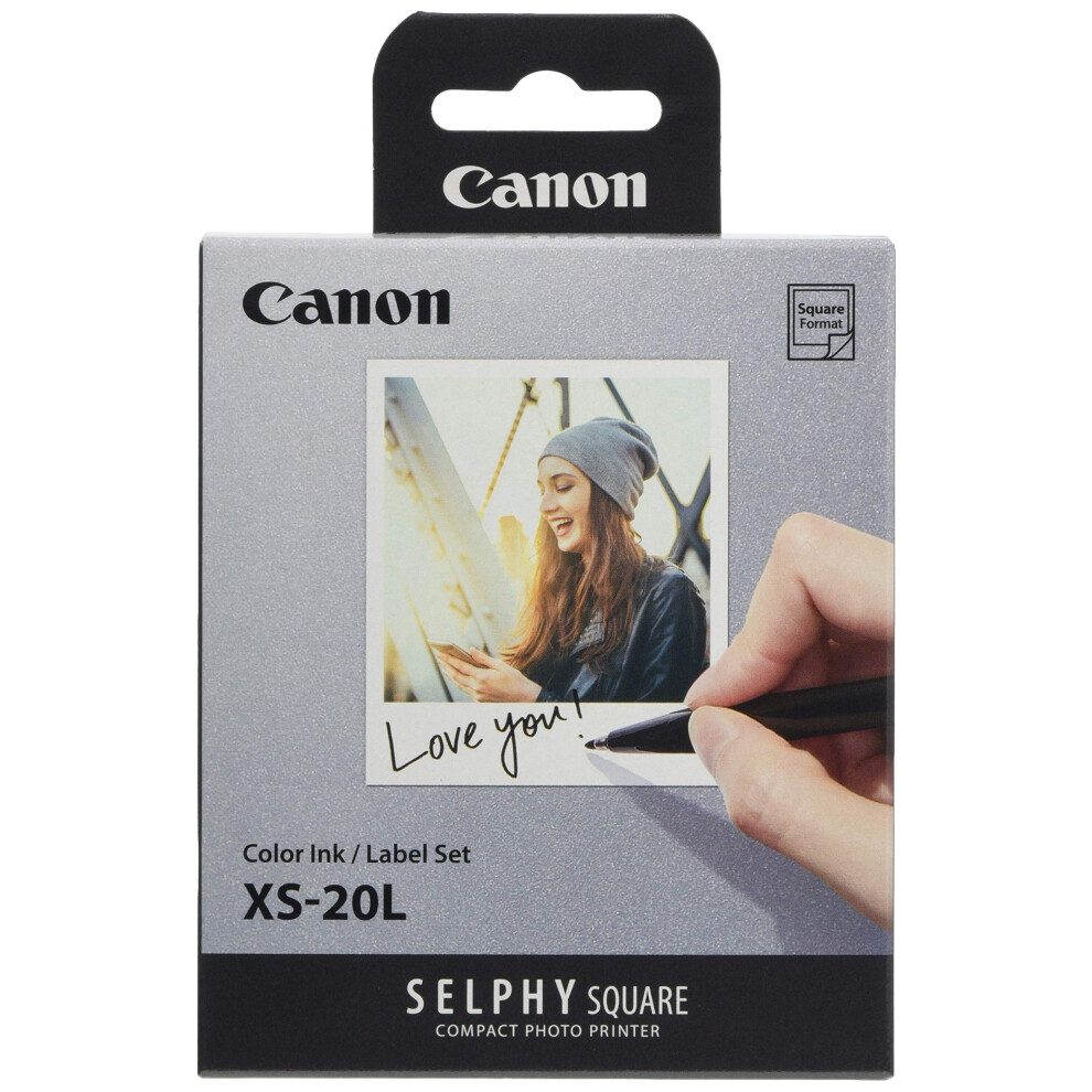 Canon SELPHY SQUARE QX10 Color Ink/Label Set XS-20L