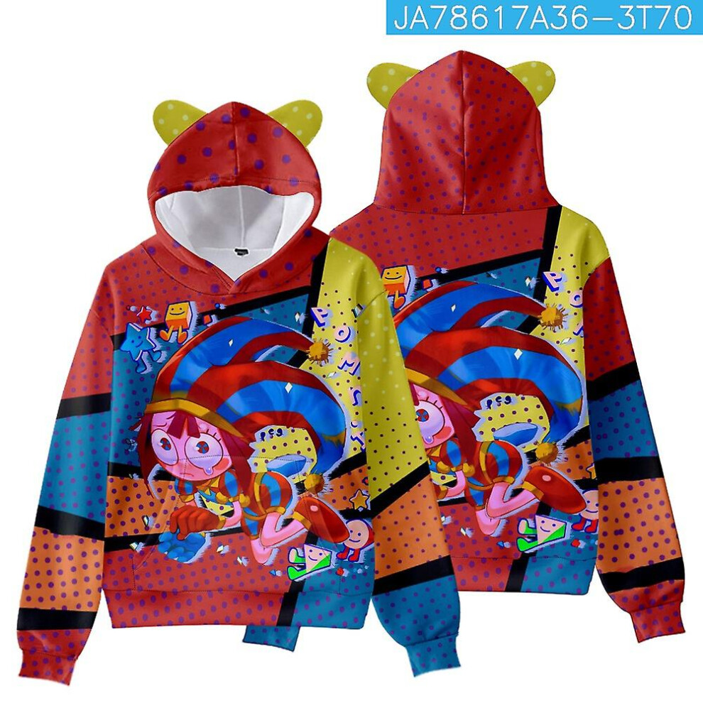 (3XL) The Amazing Digital Circus Magical Digital Circus Cat Ears Hooded Sweatshirt