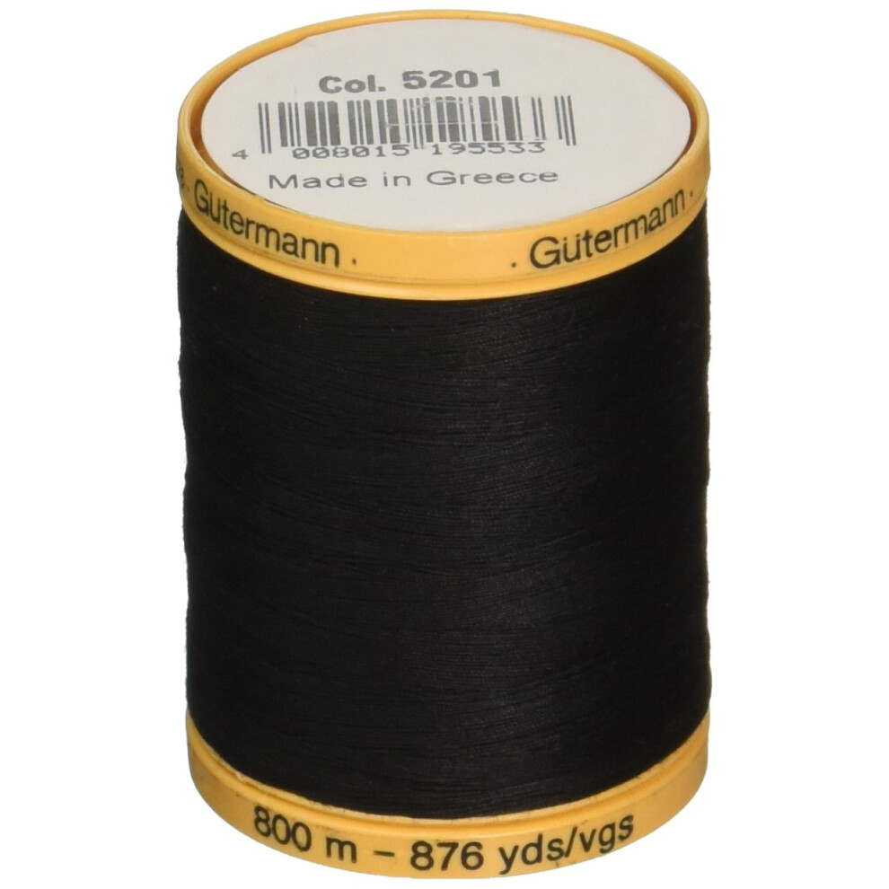 Gutermann Natural Cotton Thread Solids 876yd  Black