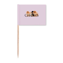 Chow Chinese Pet Hair Art Deco Fashion Toothpick Flags Marker Topper Party Decoration