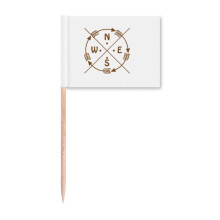 Circle Dial Direction Indicator Toothpick Flags Marker Topper Party Decoration