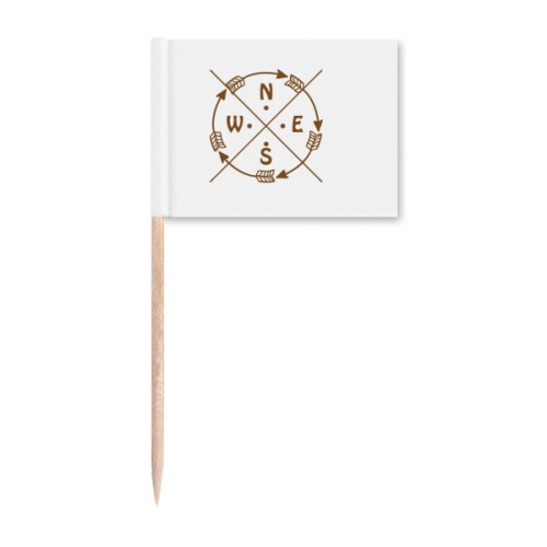 Circle Dial Direction Indicator Toothpick Flags Marker Topper Party Decoration