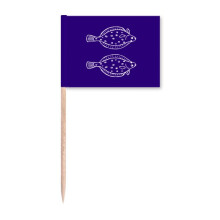Combination Halibut Seafood Toothpick Flags Marker Topper Party Decoration