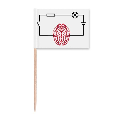 Circuit Brain Power Physics Toothpick Flags Marker Topper Party Decoration