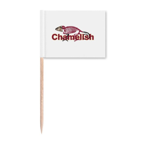 Combination Skeleton Chameleon Face Toothpick Flags Marker Topper Party Decoration