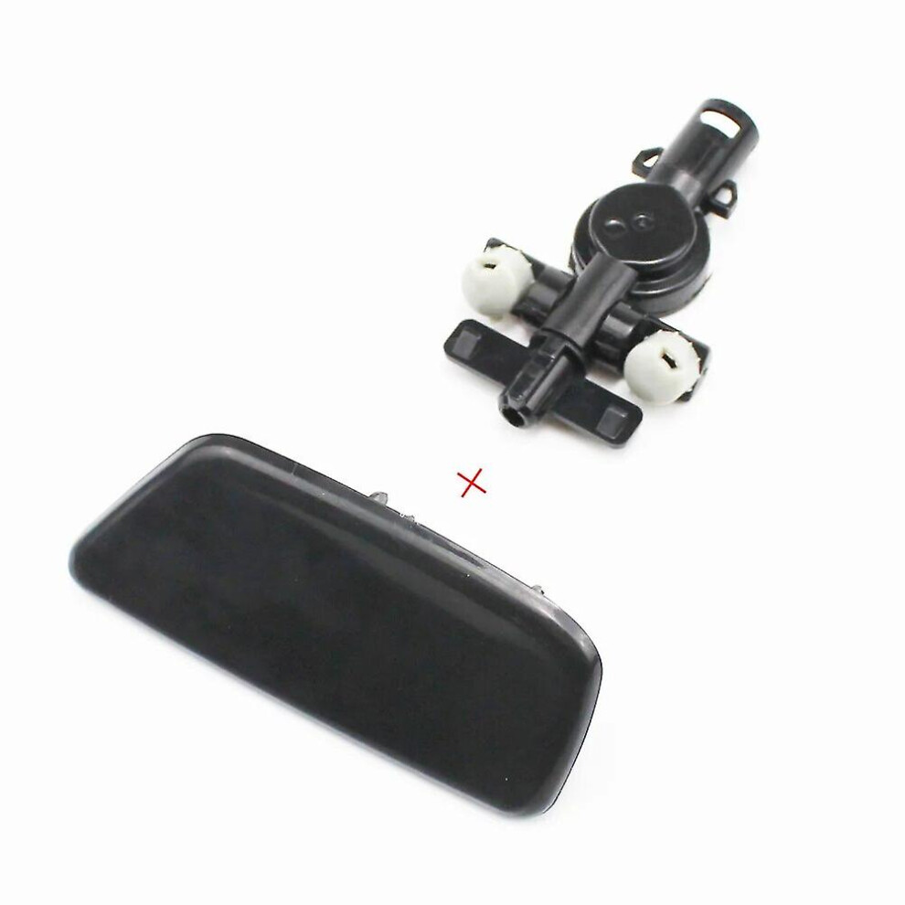 (Left With Connector) 1pcs For Subaru Forester 2009-2012 Front Bumper Headlight Spray Nozzle Cover Headlamp Washer Nozzle Cap With Holder Connector