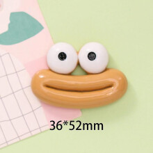 (Brown) Large funny expression car interior decoration home room desk photo frame DIY cartoon accessories resin jewelry gift