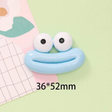 (Blue) Large funny expression car interior decoration home room desk photo frame DIY cartoon accessories resin jewelry gift