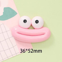 (Pink) Large funny expression car interior decoration home room desk photo frame DIY cartoon accessories resin jewelry gift