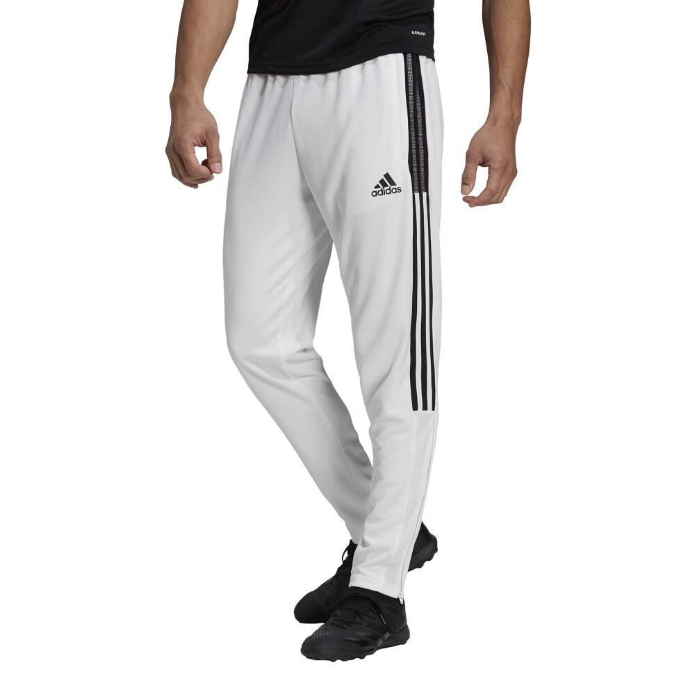 adidas Men's Tiro 21 Track Pants  White/Black  Large