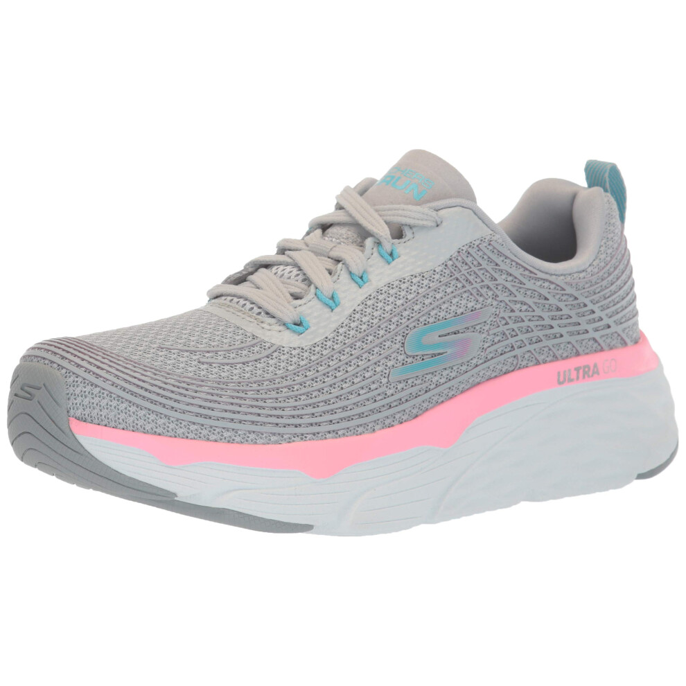 Skechers Womens Max cushion Sneaker grayPink 10 Wide