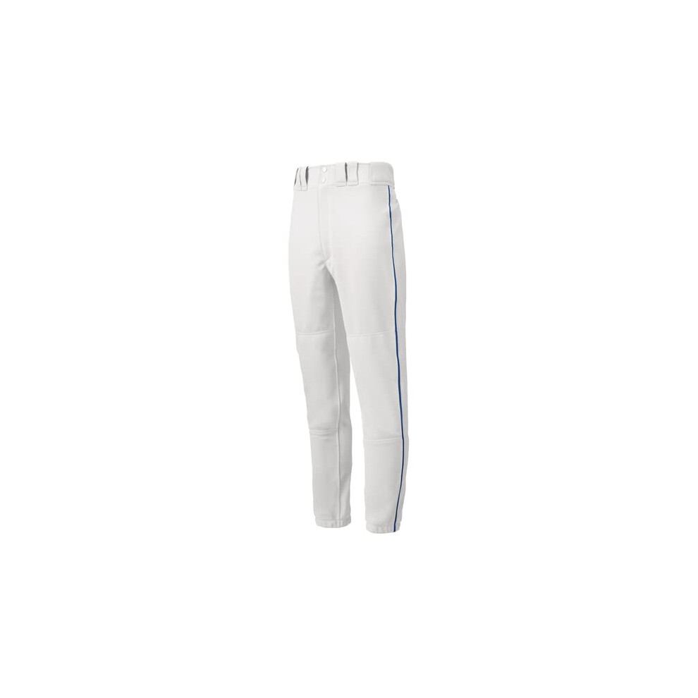 Mizuno mens Premier Piped Pant  White-royal  X-Small