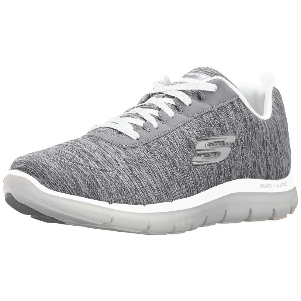 Skechers Women's Flex Appeal 2.0 Gray Sneaker 6 W US