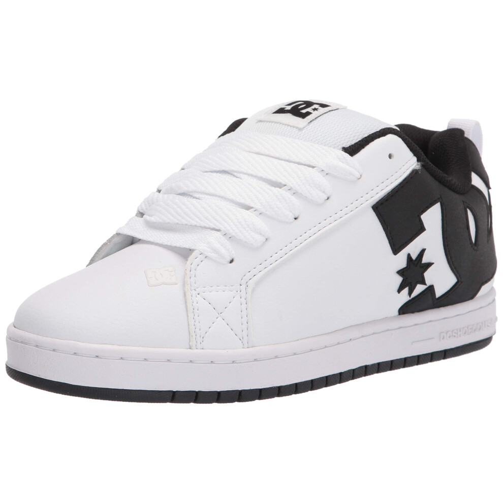 Dc Mens court graffik Skate Shoe  WhiteBlackBlack 13