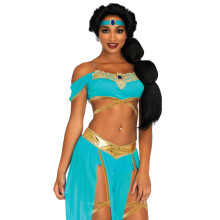 Leg Avenue 4PC.Oasis Princess off the sho Blue Color