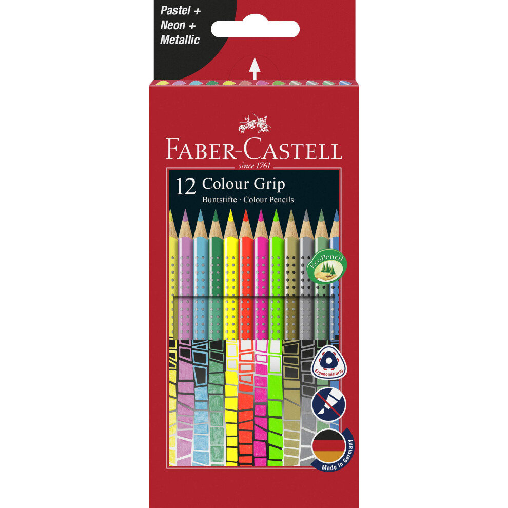 Faber-Castell 201569 Grip Colour Pencil (Pack of 12)