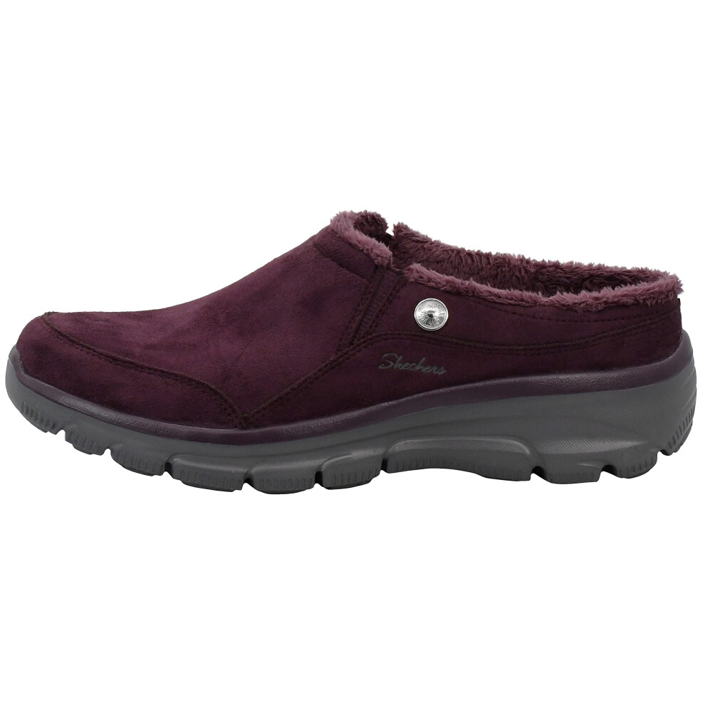 Skechers Womens Easy going - Latte Mule  Wine  6 W US