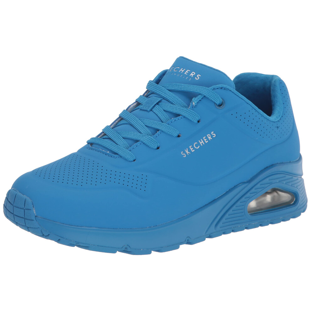 Skechers Womens UNO-Night Shades Sneaker  BLU  8 Wide