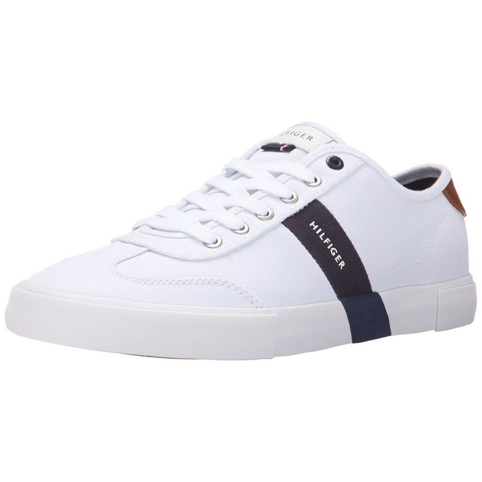 Tommy Hilfiger Men's Pandora Sneaker  White Canvas  8