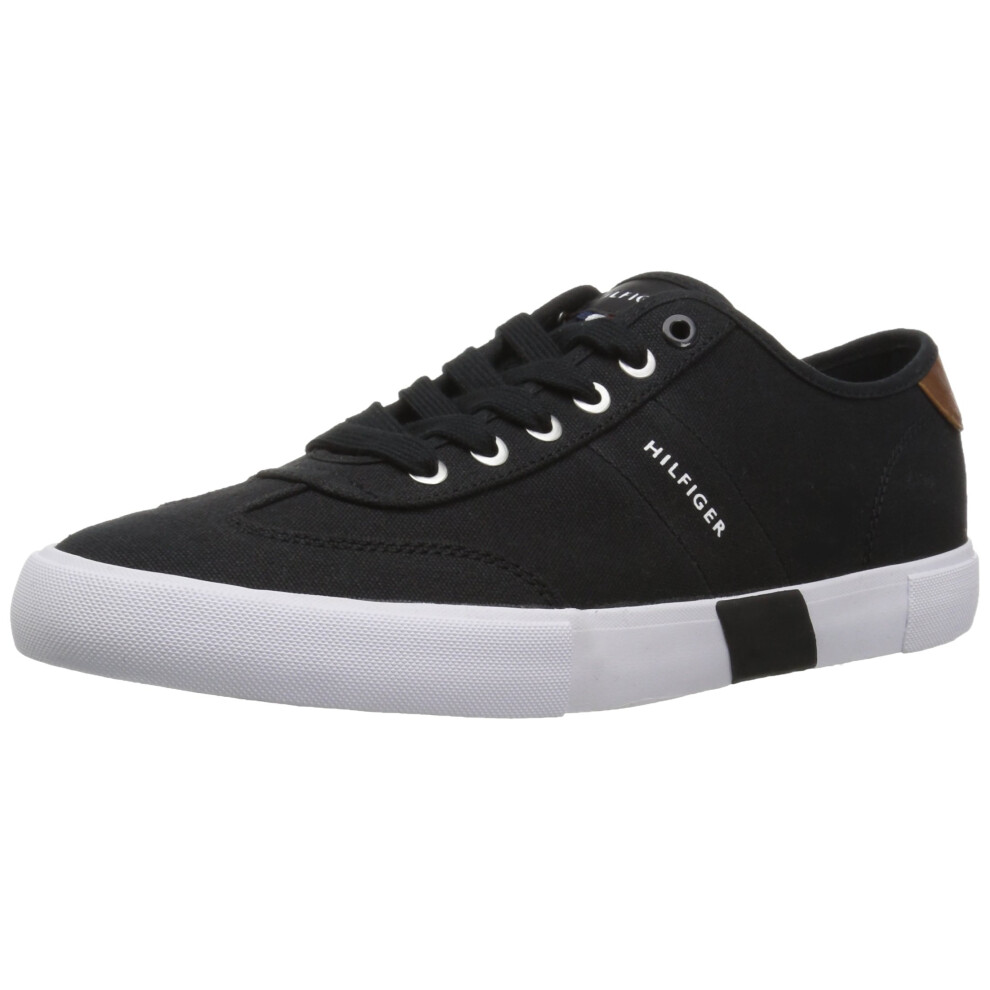 Tommy Hilfiger Men's Pandora Sneaker  Black Canvas  9